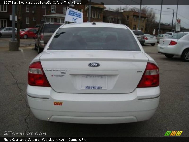 Oxford White / Shale 2007 Ford Five Hundred SEL AWD