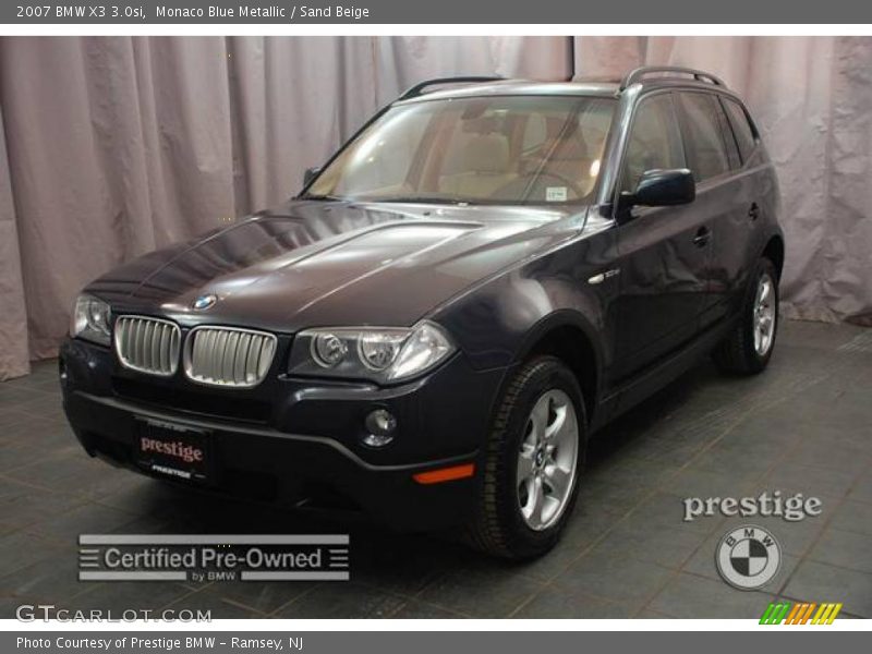 Monaco Blue Metallic / Sand Beige 2007 BMW X3 3.0si