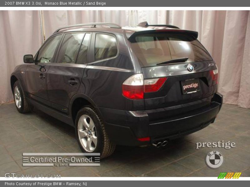 Monaco Blue Metallic / Sand Beige 2007 BMW X3 3.0si