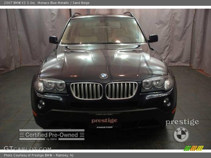 Monaco Blue Metallic / Sand Beige 2007 BMW X3 3.0si