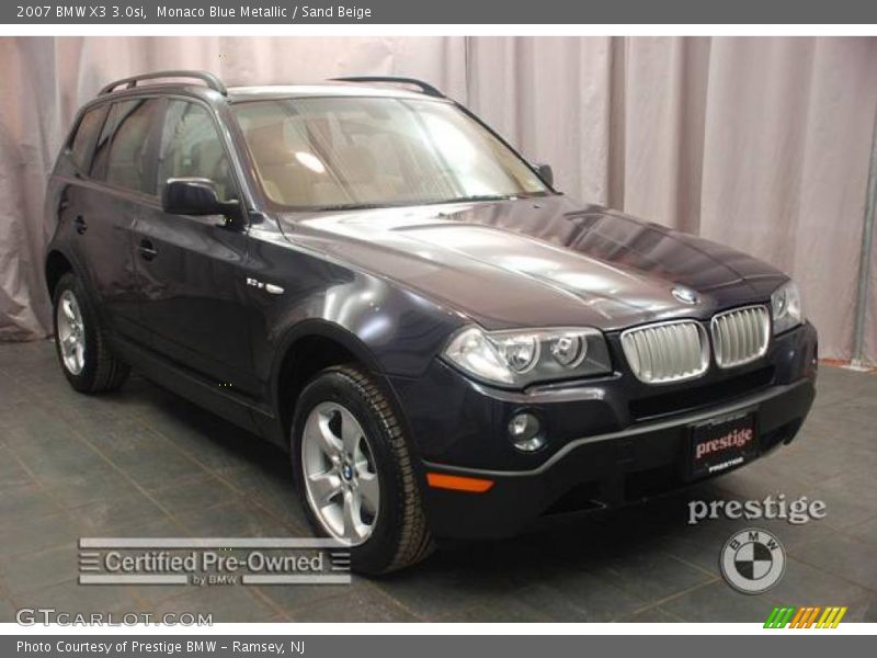 Monaco Blue Metallic / Sand Beige 2007 BMW X3 3.0si