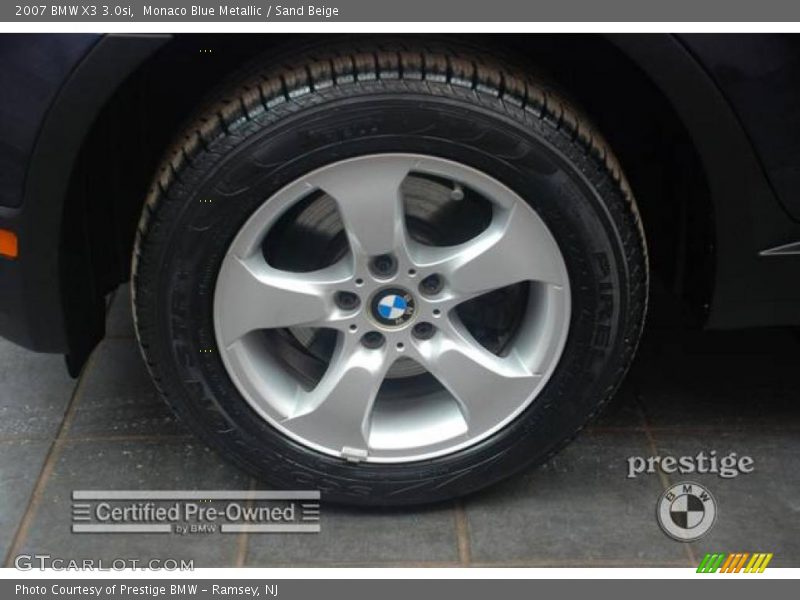 Monaco Blue Metallic / Sand Beige 2007 BMW X3 3.0si