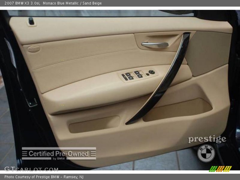 Monaco Blue Metallic / Sand Beige 2007 BMW X3 3.0si