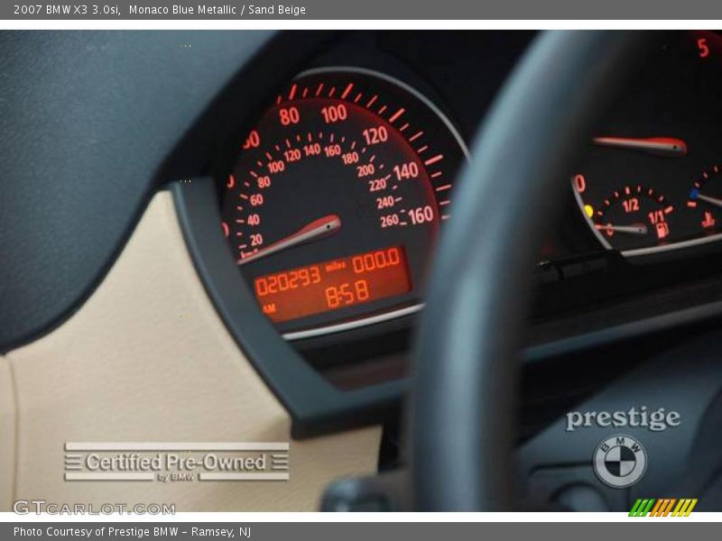 Monaco Blue Metallic / Sand Beige 2007 BMW X3 3.0si