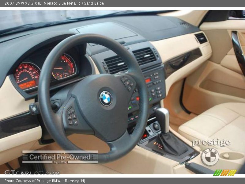Monaco Blue Metallic / Sand Beige 2007 BMW X3 3.0si