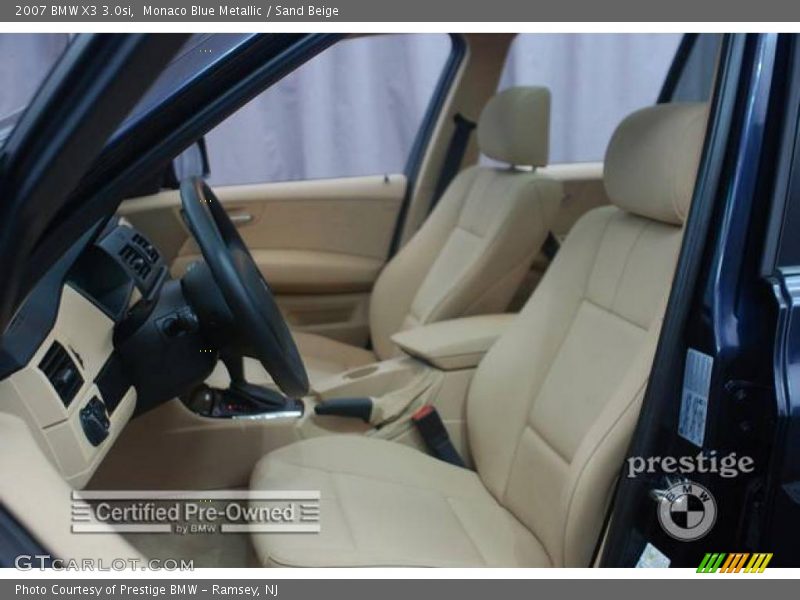 Monaco Blue Metallic / Sand Beige 2007 BMW X3 3.0si
