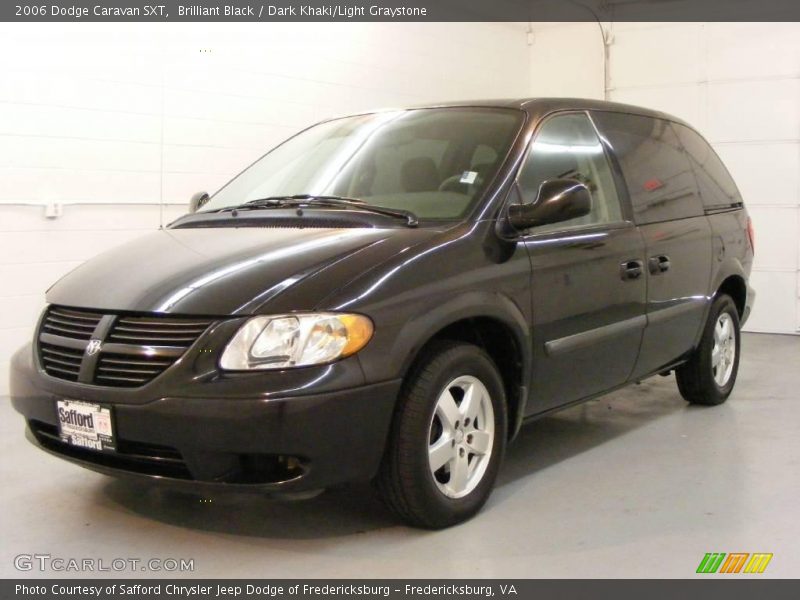 Brilliant Black / Dark Khaki/Light Graystone 2006 Dodge Caravan SXT