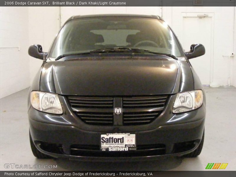 Brilliant Black / Dark Khaki/Light Graystone 2006 Dodge Caravan SXT