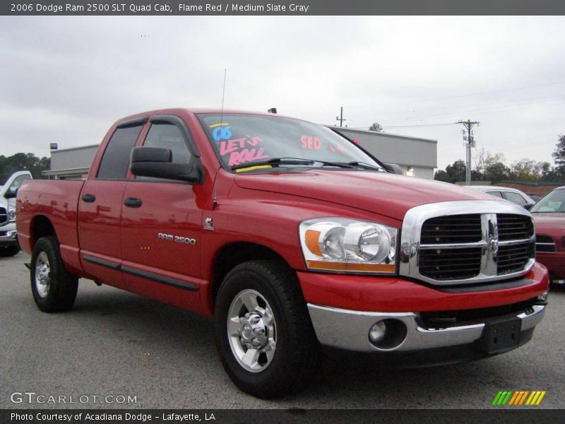 Flame Red / Medium Slate Gray 2006 Dodge Ram 2500 SLT Quad Cab