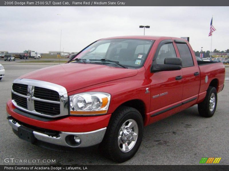 Flame Red / Medium Slate Gray 2006 Dodge Ram 2500 SLT Quad Cab