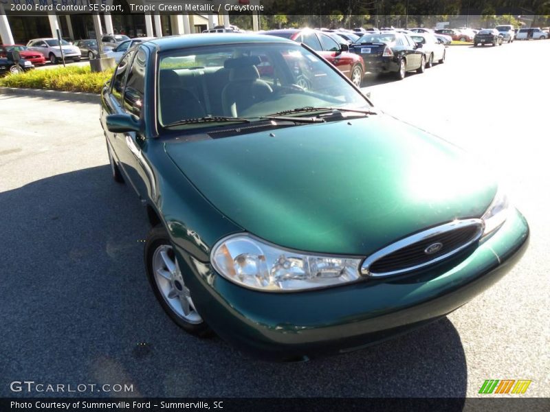 Tropic Green Metallic / Greystone 2000 Ford Contour SE Sport