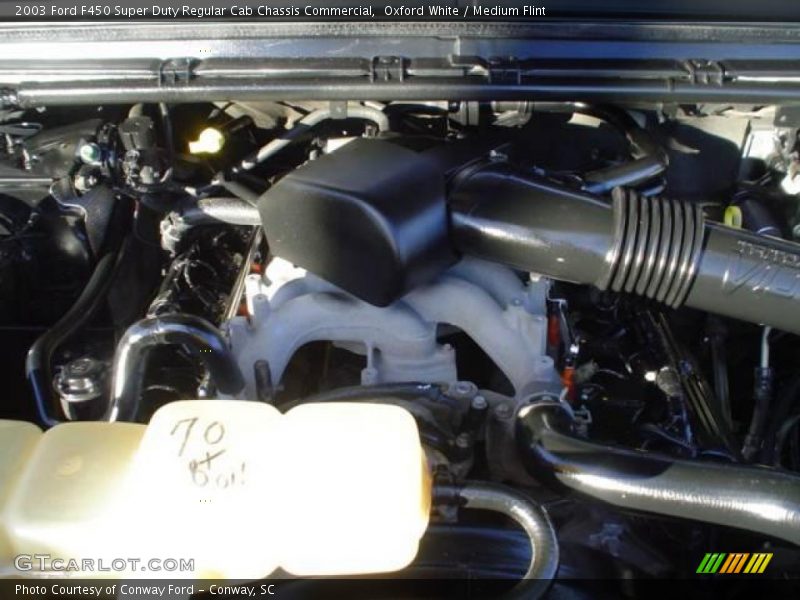 Oxford White / Medium Flint 2003 Ford F450 Super Duty Regular Cab Chassis Commercial