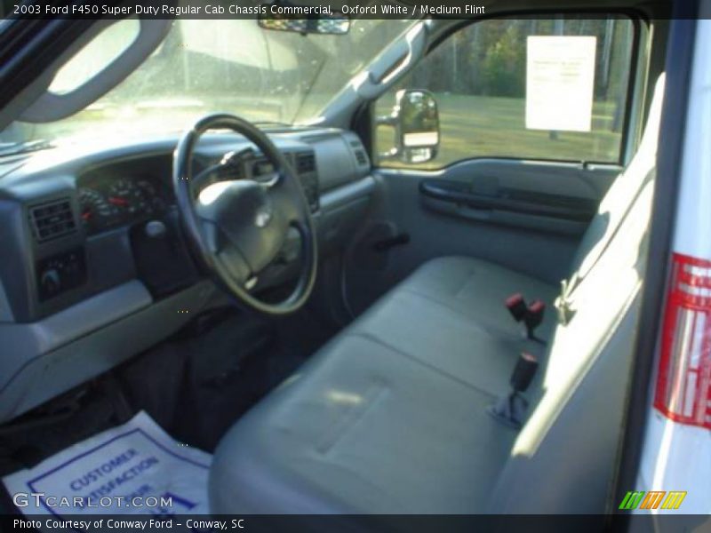 Oxford White / Medium Flint 2003 Ford F450 Super Duty Regular Cab Chassis Commercial