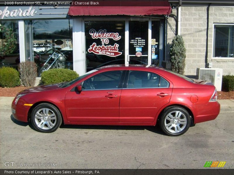 Redfire Metallic / Charcoal Black 2008 Ford Fusion SEL
