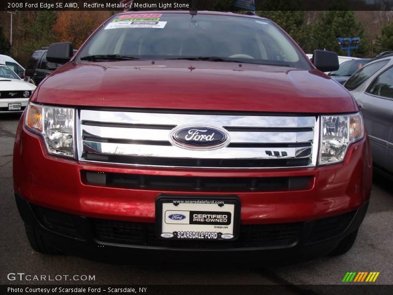 Redfire Metallic / Medium Light Stone 2008 Ford Edge SE AWD