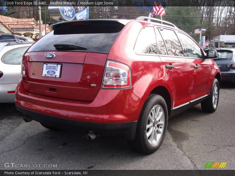 Redfire Metallic / Medium Light Stone 2008 Ford Edge SE AWD