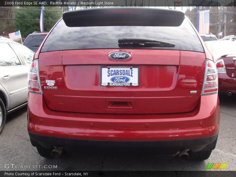 Redfire Metallic / Medium Light Stone 2008 Ford Edge SE AWD