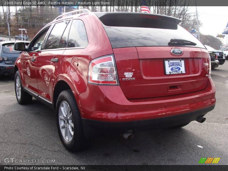 Redfire Metallic / Medium Light Stone 2008 Ford Edge SE AWD