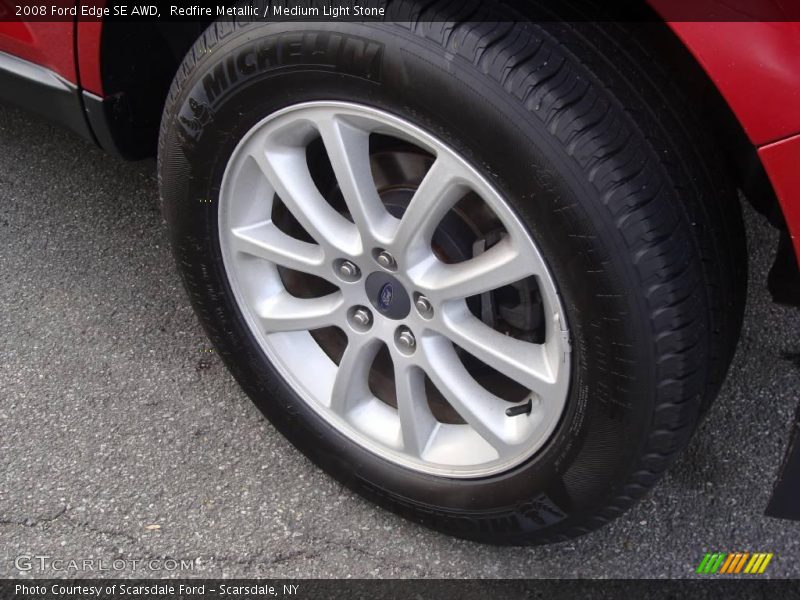 Redfire Metallic / Medium Light Stone 2008 Ford Edge SE AWD