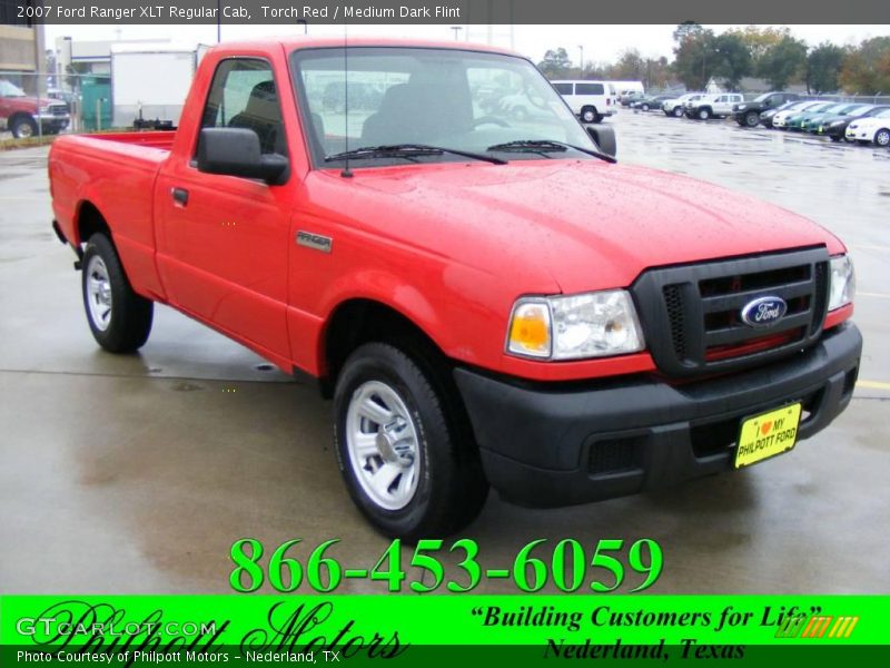 Torch Red / Medium Dark Flint 2007 Ford Ranger XLT Regular Cab