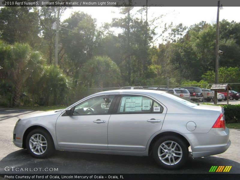 Brilliant Silver Metallic / Medium Light Stone 2010 Ford Fusion S