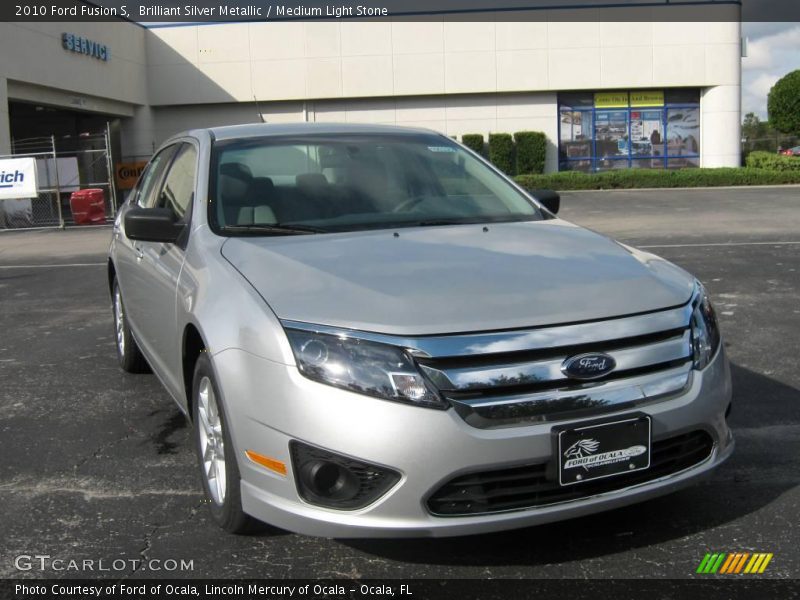 Brilliant Silver Metallic / Medium Light Stone 2010 Ford Fusion S