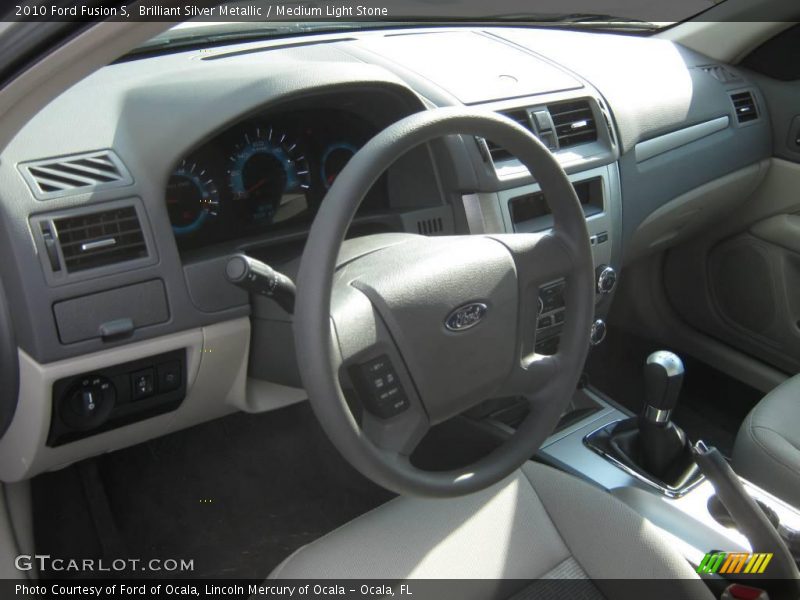Brilliant Silver Metallic / Medium Light Stone 2010 Ford Fusion S