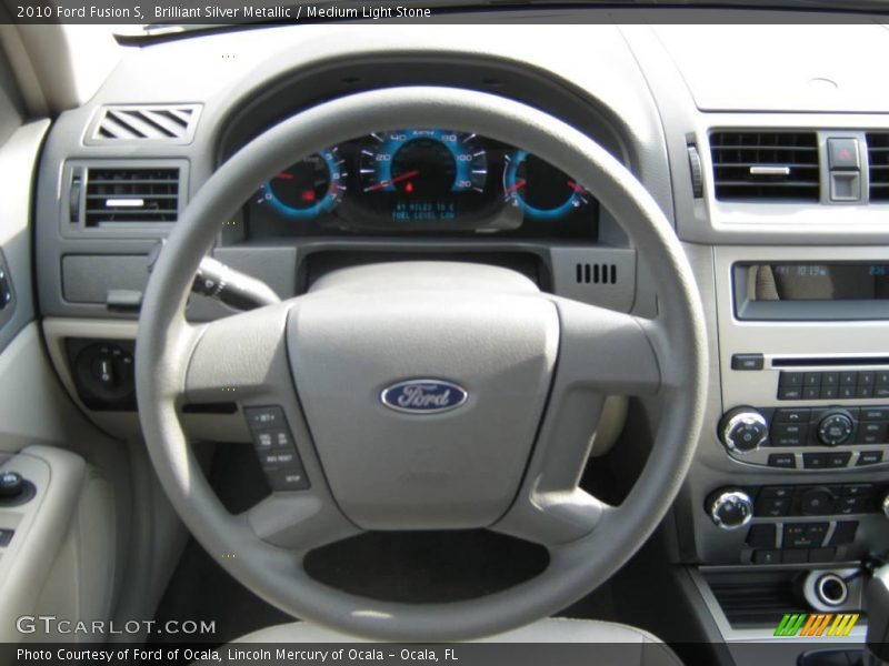Brilliant Silver Metallic / Medium Light Stone 2010 Ford Fusion S