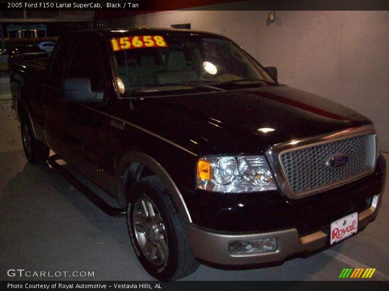 Black / Tan 2005 Ford F150 Lariat SuperCab