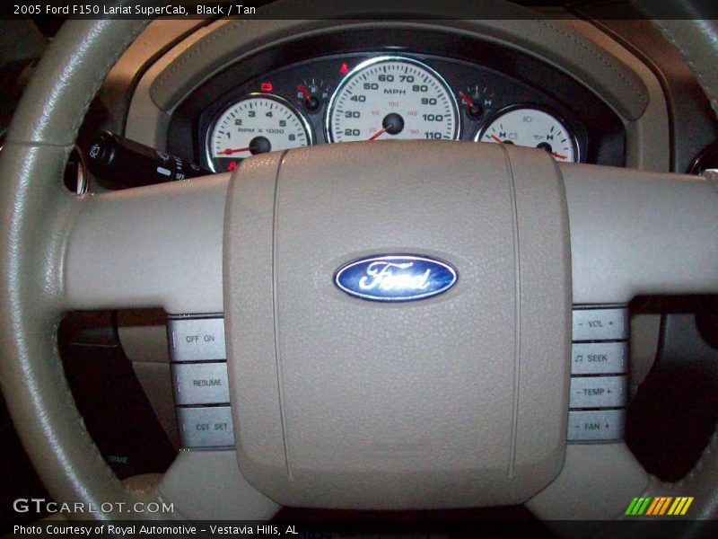 Black / Tan 2005 Ford F150 Lariat SuperCab