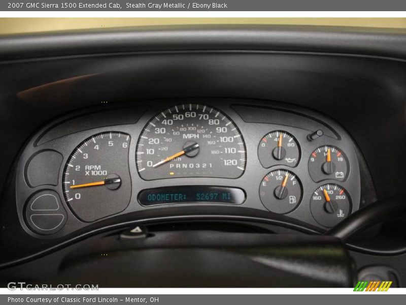 Stealth Gray Metallic / Ebony Black 2007 GMC Sierra 1500 Extended Cab