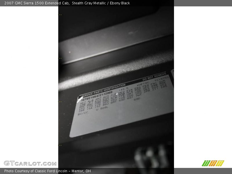 Stealth Gray Metallic / Ebony Black 2007 GMC Sierra 1500 Extended Cab
