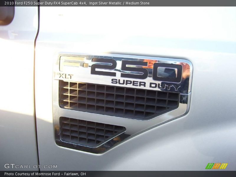 Ingot Silver Metallic / Medium Stone 2010 Ford F250 Super Duty FX4 SuperCab 4x4