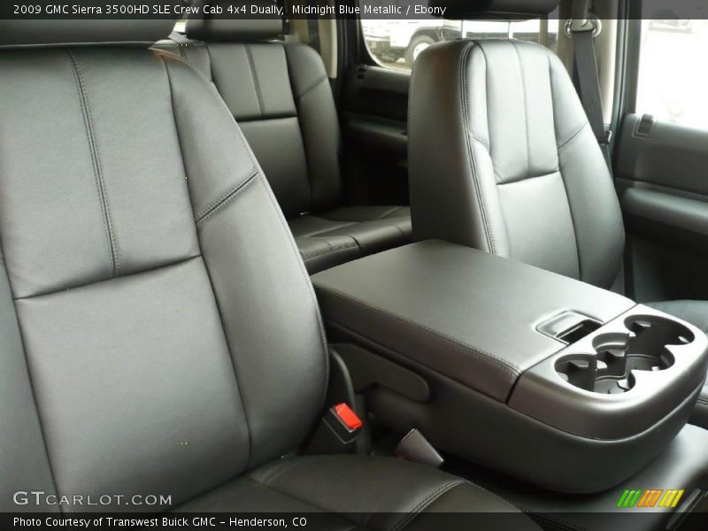 Midnight Blue Metallic / Ebony 2009 GMC Sierra 3500HD SLE Crew Cab 4x4 Dually