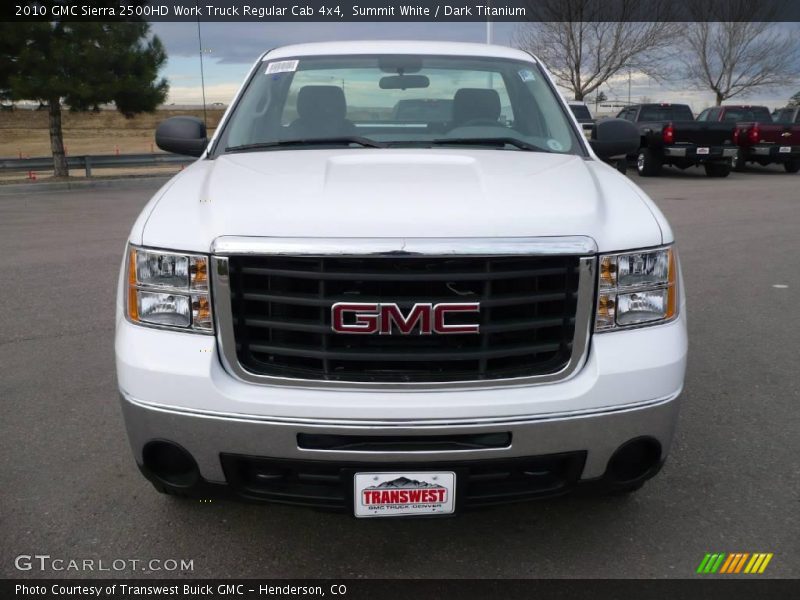 Summit White / Dark Titanium 2010 GMC Sierra 2500HD Work Truck Regular Cab 4x4