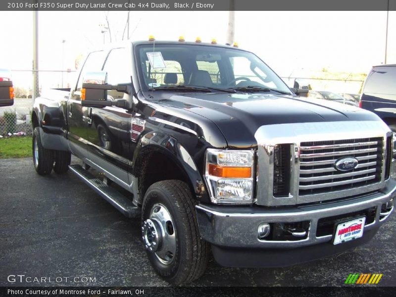 Black / Ebony 2010 Ford F350 Super Duty Lariat Crew Cab 4x4 Dually