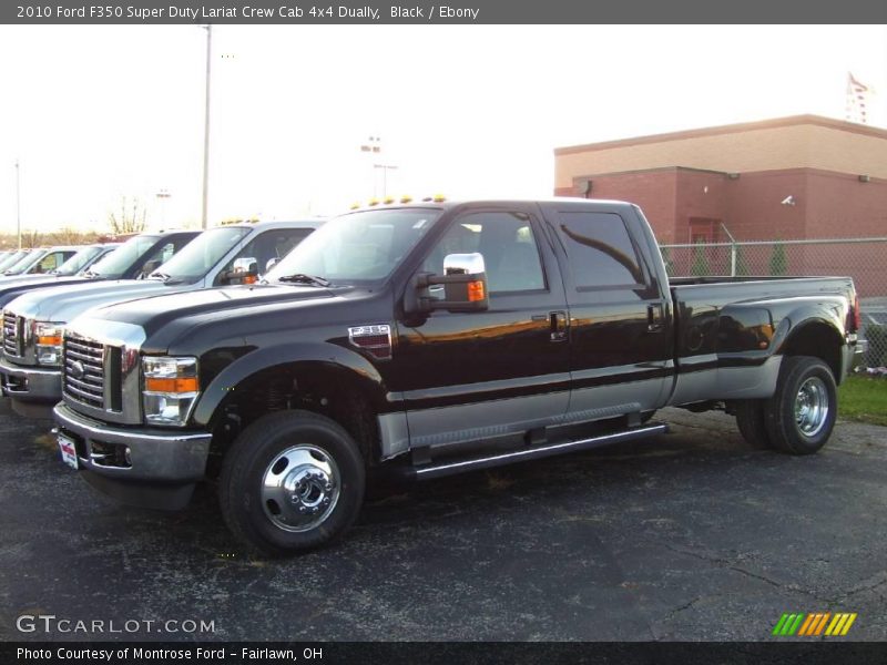 Black / Ebony 2010 Ford F350 Super Duty Lariat Crew Cab 4x4 Dually