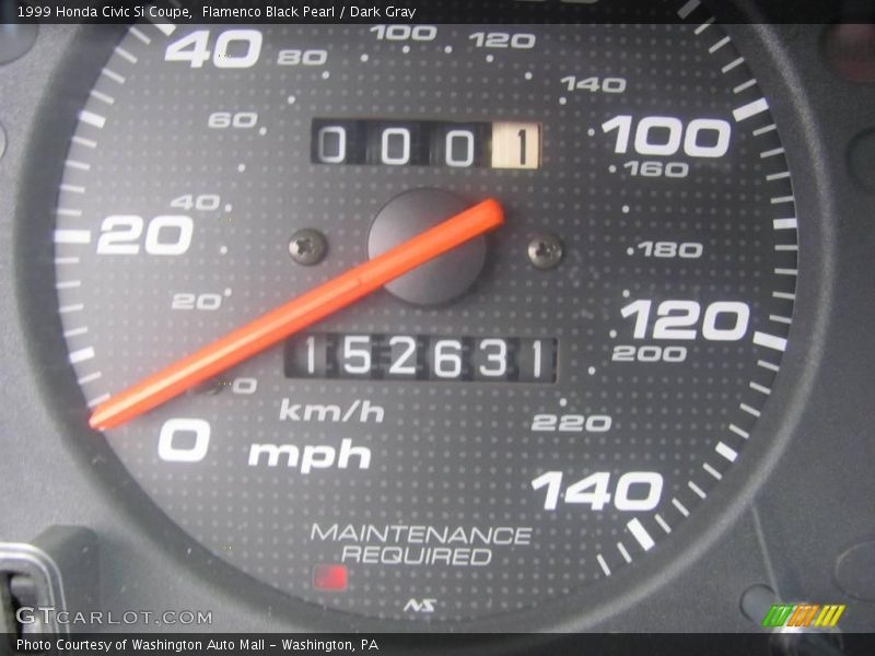 Flamenco Black Pearl / Dark Gray 1999 Honda Civic Si Coupe