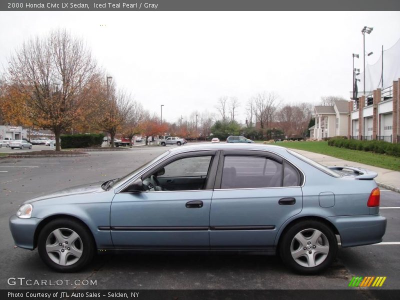 Iced Teal Pearl / Gray 2000 Honda Civic LX Sedan