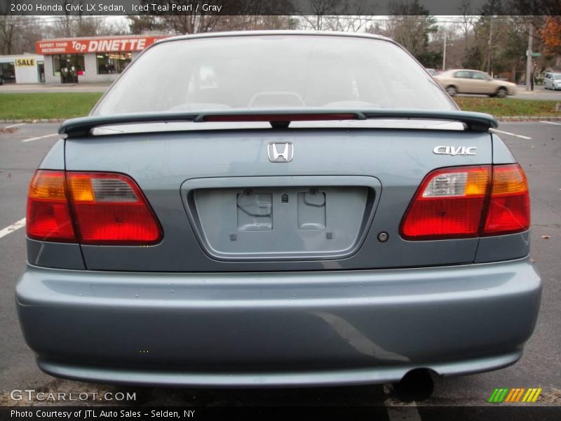 Iced Teal Pearl / Gray 2000 Honda Civic LX Sedan