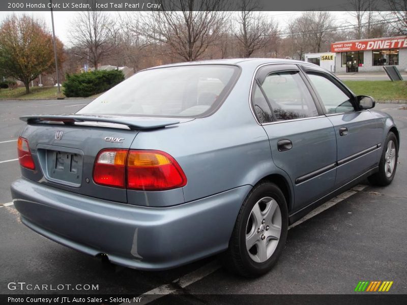 Iced Teal Pearl / Gray 2000 Honda Civic LX Sedan