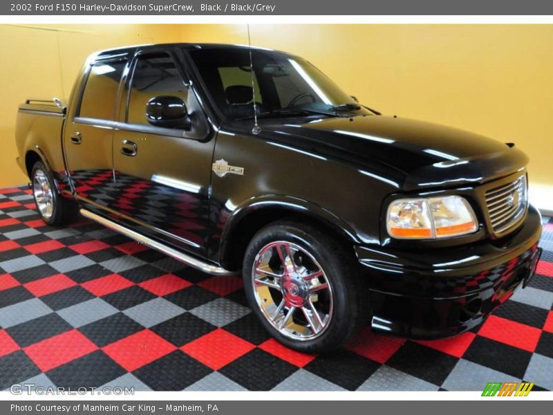 Black / Black/Grey 2002 Ford F150 Harley-Davidson SuperCrew