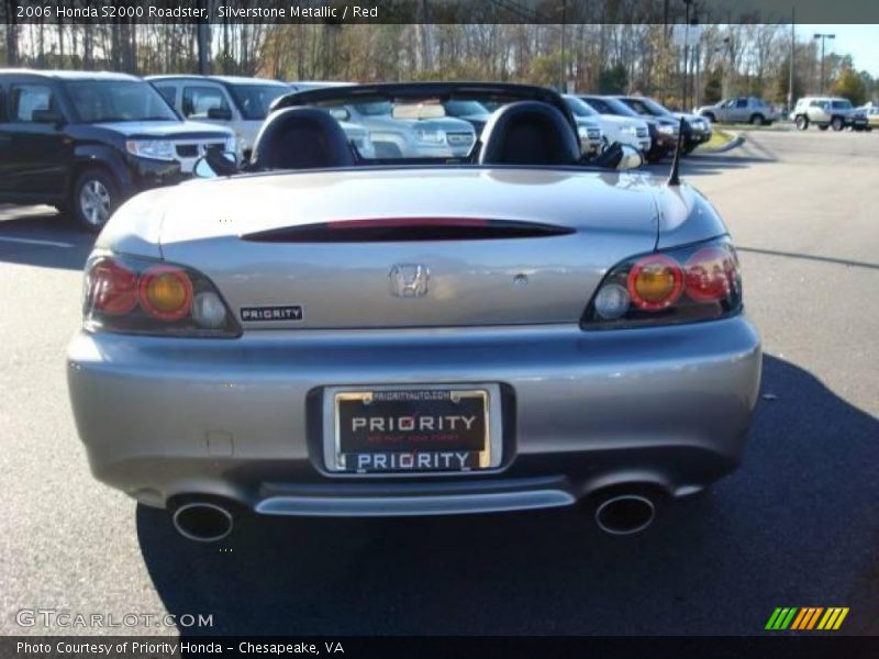 Silverstone Metallic / Red 2006 Honda S2000 Roadster