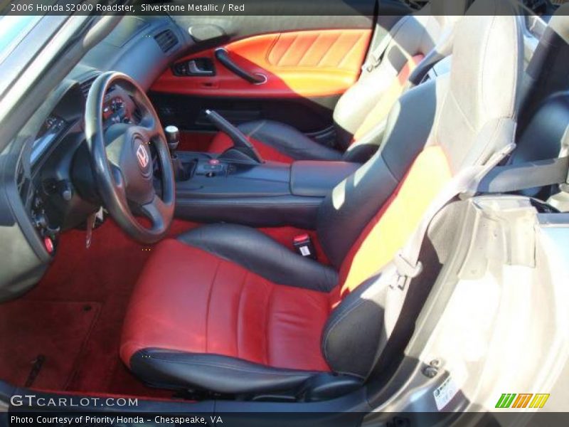 Silverstone Metallic / Red 2006 Honda S2000 Roadster