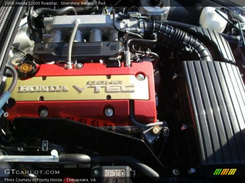Silverstone Metallic / Red 2006 Honda S2000 Roadster