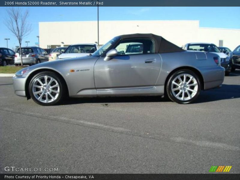 Silverstone Metallic / Red 2006 Honda S2000 Roadster