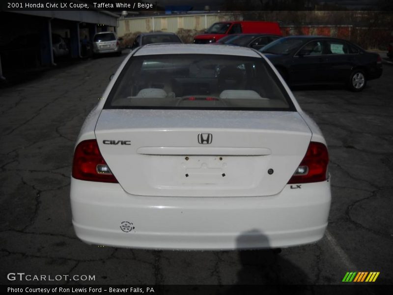 Taffeta White / Beige 2001 Honda Civic LX Coupe