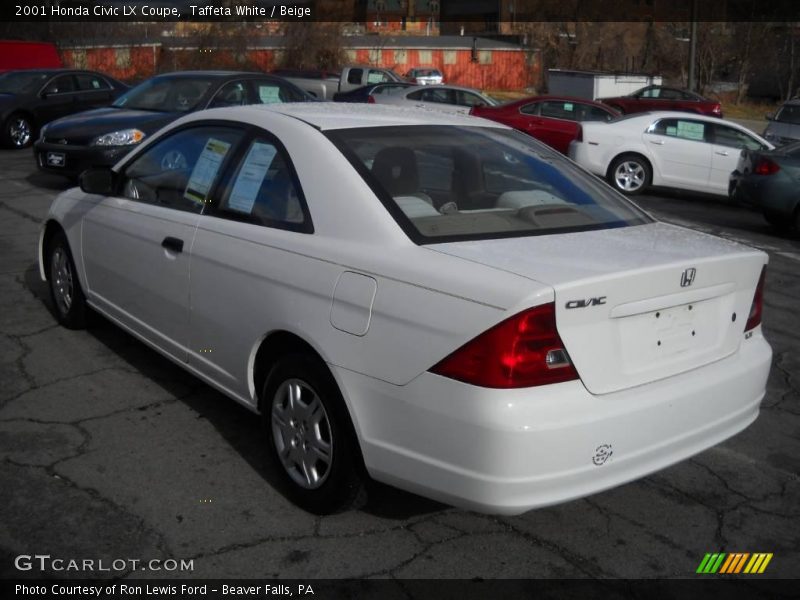 Taffeta White / Beige 2001 Honda Civic LX Coupe
