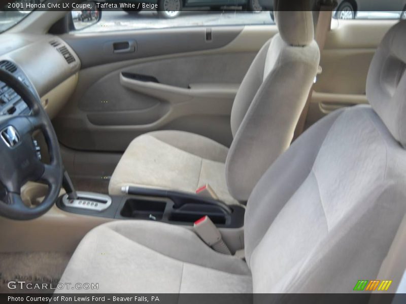 Taffeta White / Beige 2001 Honda Civic LX Coupe