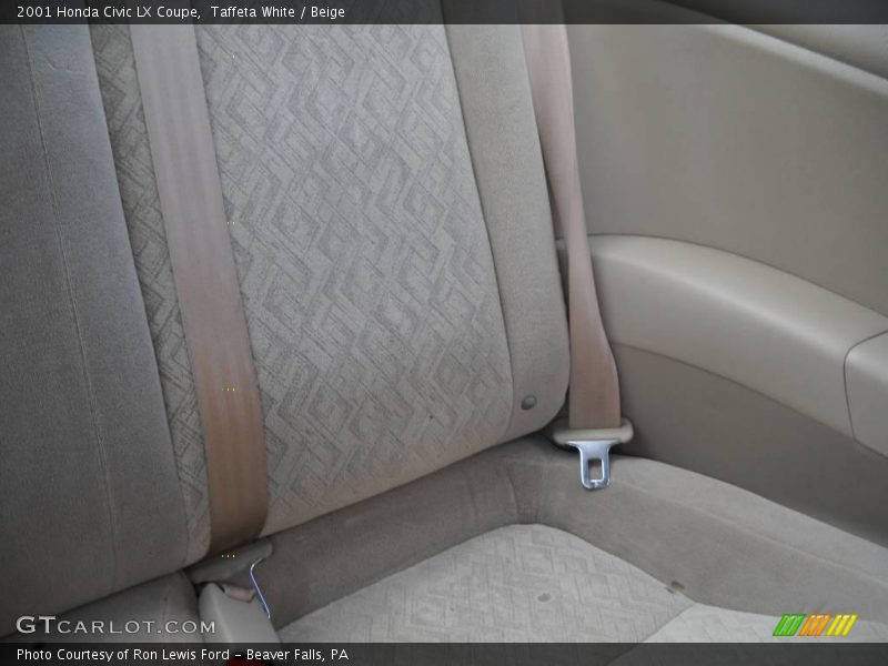 Taffeta White / Beige 2001 Honda Civic LX Coupe